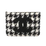 Black Canvas Chanel Clutch