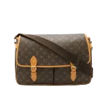 Brown Fabric Louis Vuitton Gibeciere