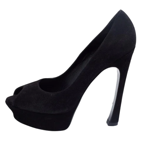 Black Suede Yves Saint Laurent Heels