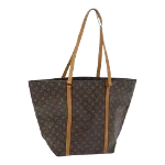 Brown Canvas Louis Vuitton Sac Shopping