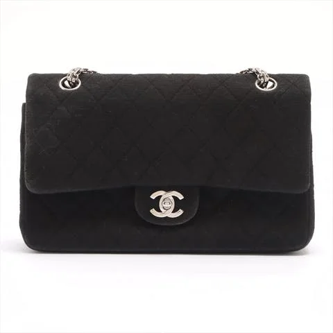 Black Cotton Chanel Flap Bag