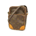 Brown Fabric Louis Vuitton Shoulder Bags