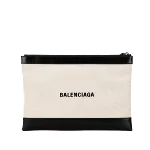 Beige Canvas Balenciaga Clutch