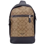 Brown Canvas Coach Backpack