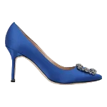 Blue Fabric Manolo Blahnik Heels