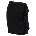 Black Wool Joseph Skirt