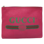 Pink Leather Gucci Clutch