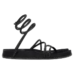 Black Leather Rene Caovilla Sandals