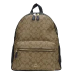 Beige Canvas Coach Backpack