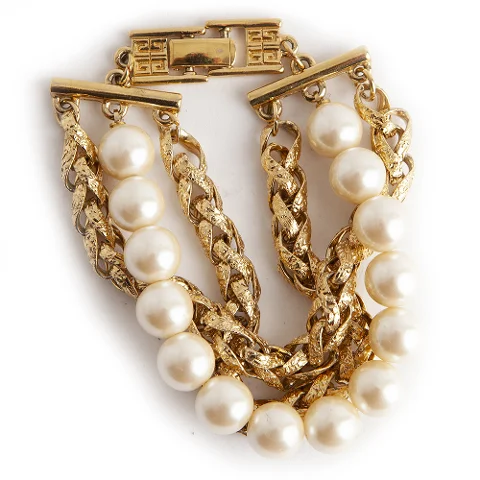 Gold Pearl Kenneth Jay Lane Bracelet