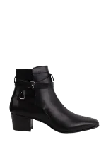 Black Leather Yves Saint Laurent Boots