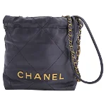 Black Leather Chanel Crossbody Bag