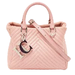 Pink Leather Carolina Herrera Tote