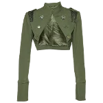 Green Fabric Elisabetta Franchi Jacket