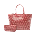 Red Leather Goyard St Louis Tote