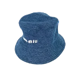 Blue Cotton Miu Miu Hat