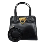 Black Leather Salvatore Ferragamo Handbag