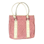 Pink Leather Bvlgari Tote