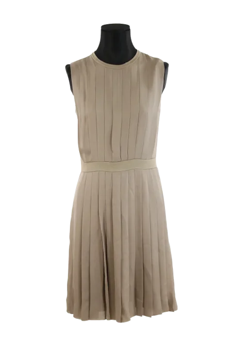 Beige Silk Longchamp Dress