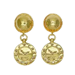 Gold Metal Celine Earrings