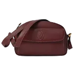 Burgundy Leather Cartier Shoulder Bag