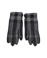 Grey Wool Burberry Gloves