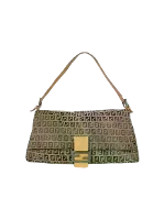 Beige Raffia Fendi Baguette