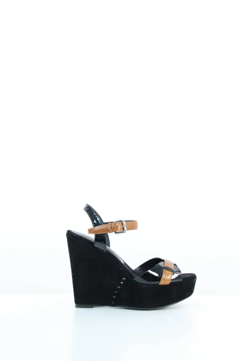 Black Leather Barbara Bui Sandals