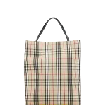 Beige Canvas Burberry Tote