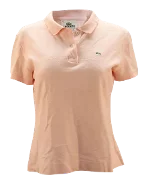 Pink Cotton Lacoste Tops