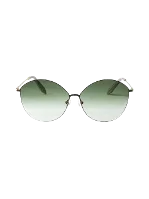 Green Metal Victoria Beckham Sunglasses