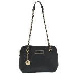 Black Fabric DKNY Shoulder Bag