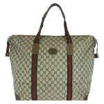 Brown Canvas Gucci Travel Bag