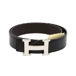 Black Leather Hermès Belt