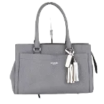 Grey Leather Coach Handbag