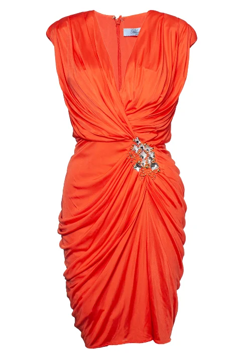 Orange Viscose Blumarine Dress