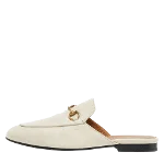 White Leather Gucci Sandals