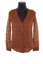 Brown Cotton Sézane Cardigan