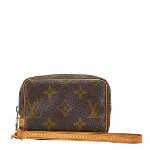 Brown Leather Louis Vuitton Pouch