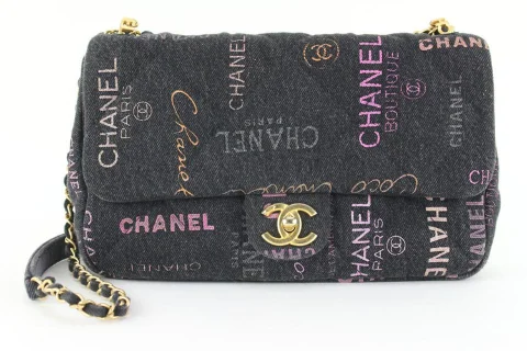 Multicolor Fabric Chanel Handbag