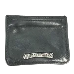 Black Leather Chrome Hearts wallet