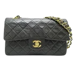 Black Leather Chanel Timeless