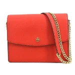 Red Leather Tory Burch Shoulder Bag