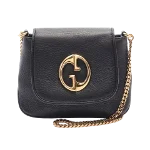 Black Leather Gucci Crossbody Bag