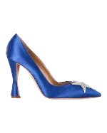 Blue Fabric Aquazzura Heels