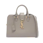 Grey Leather Saint Laurent Handbag