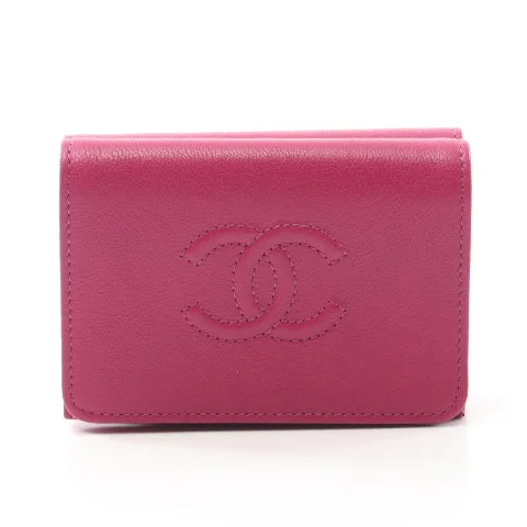 Purple Leather Chanel Wallet