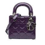 Purple Leather Dior Lady Dior