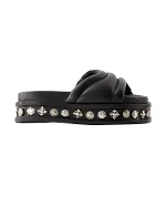 Black Leather Toga Pulla Sandals