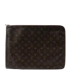 Brown Canvas Louis Vuitton Pouch